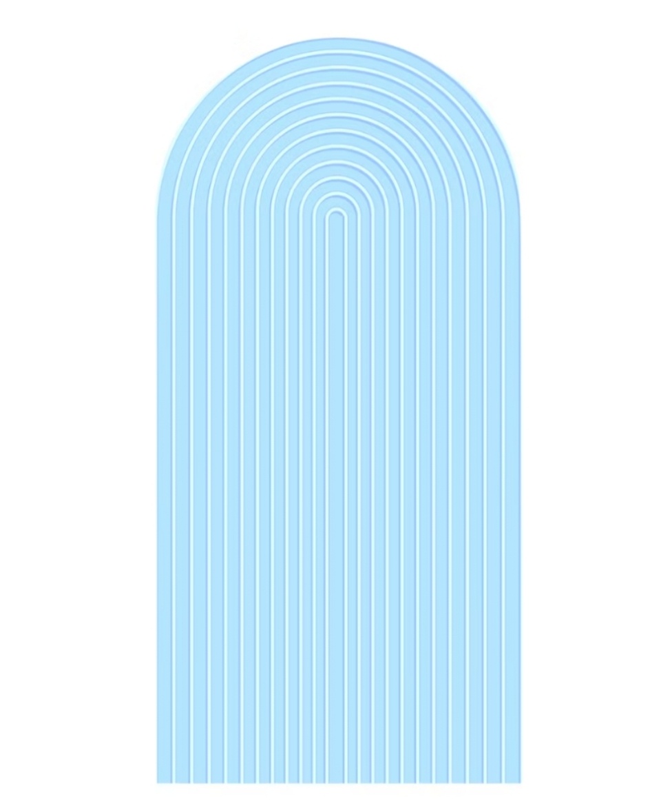 Capa Para Painel Romano Ripado Azul 2X1 - Decorart Pegue e monte e Decoração completa