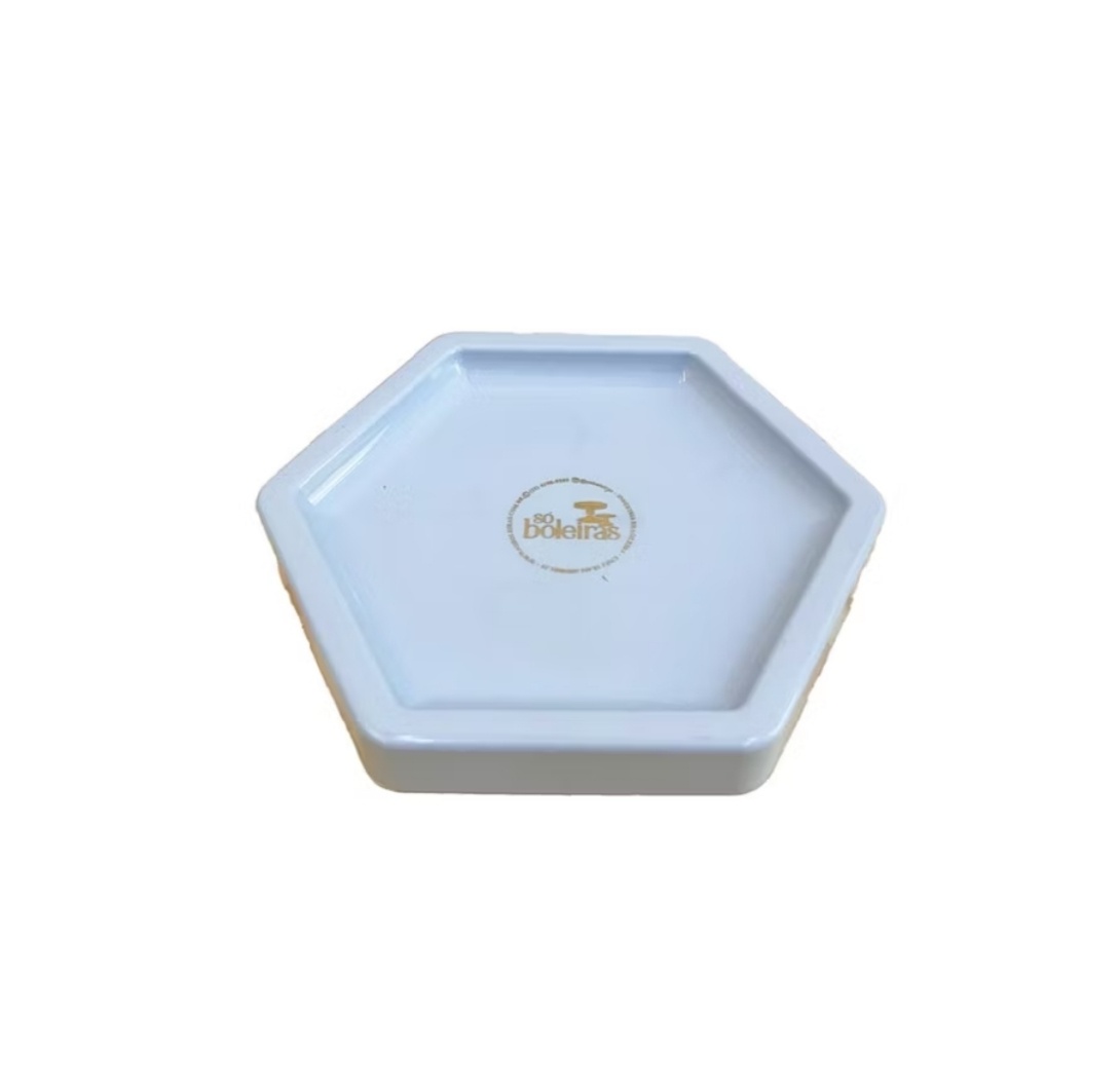 Bandeja Sextavada P Azul Candy - Decorart Pegue e monte e Decoração completa