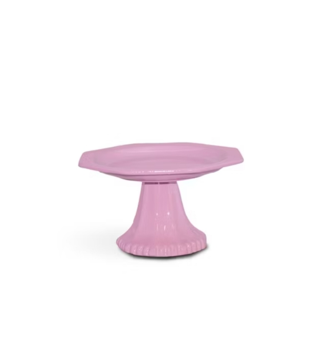 Boleira Oitava Cerâmica Rosa Claro P - Decorart Pegue e monte e Decoração completa