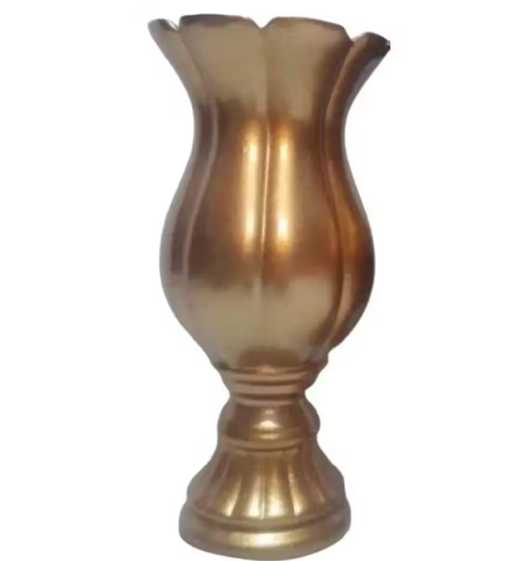 Vaso Tulipa G Cerâmica Dourado - Decorart Pegue e monte e Decoração completa