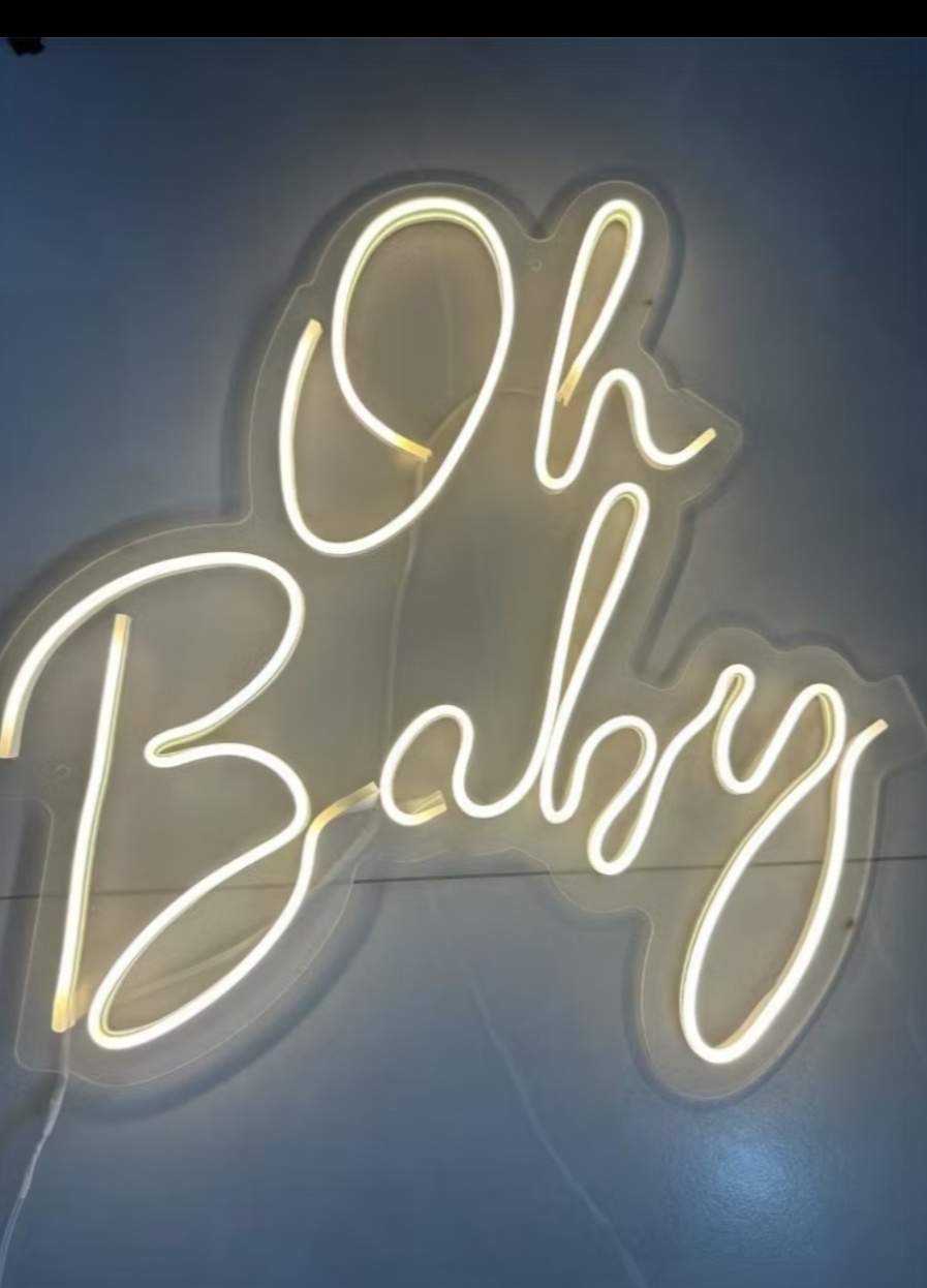 Led Oh Baby Branco Quente - Decorart Pegue e monte e Decoração completa