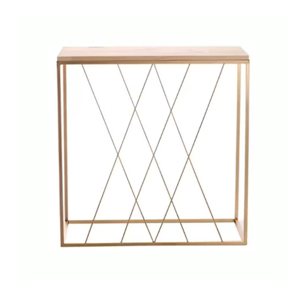 Mesa de Ferro Retangular Dourada Dobrável - Decorart Pegue e monte e Decoração completa