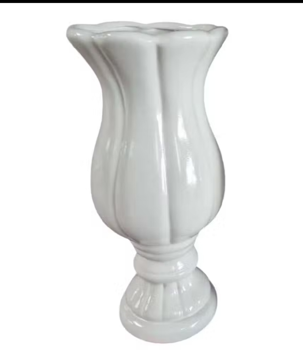 Vaso Tulipa G Cerâmica Branco - Decorart Pegue e monte e Decoração completa