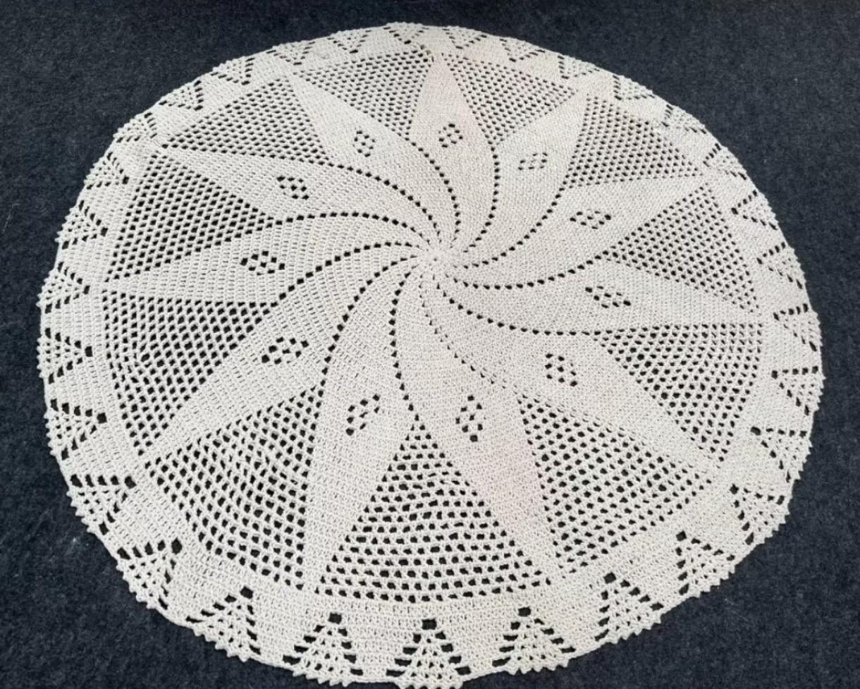 Tapete Crochê 1.50 Diâmetro - Decorart Pegue e monte e Decoração completa