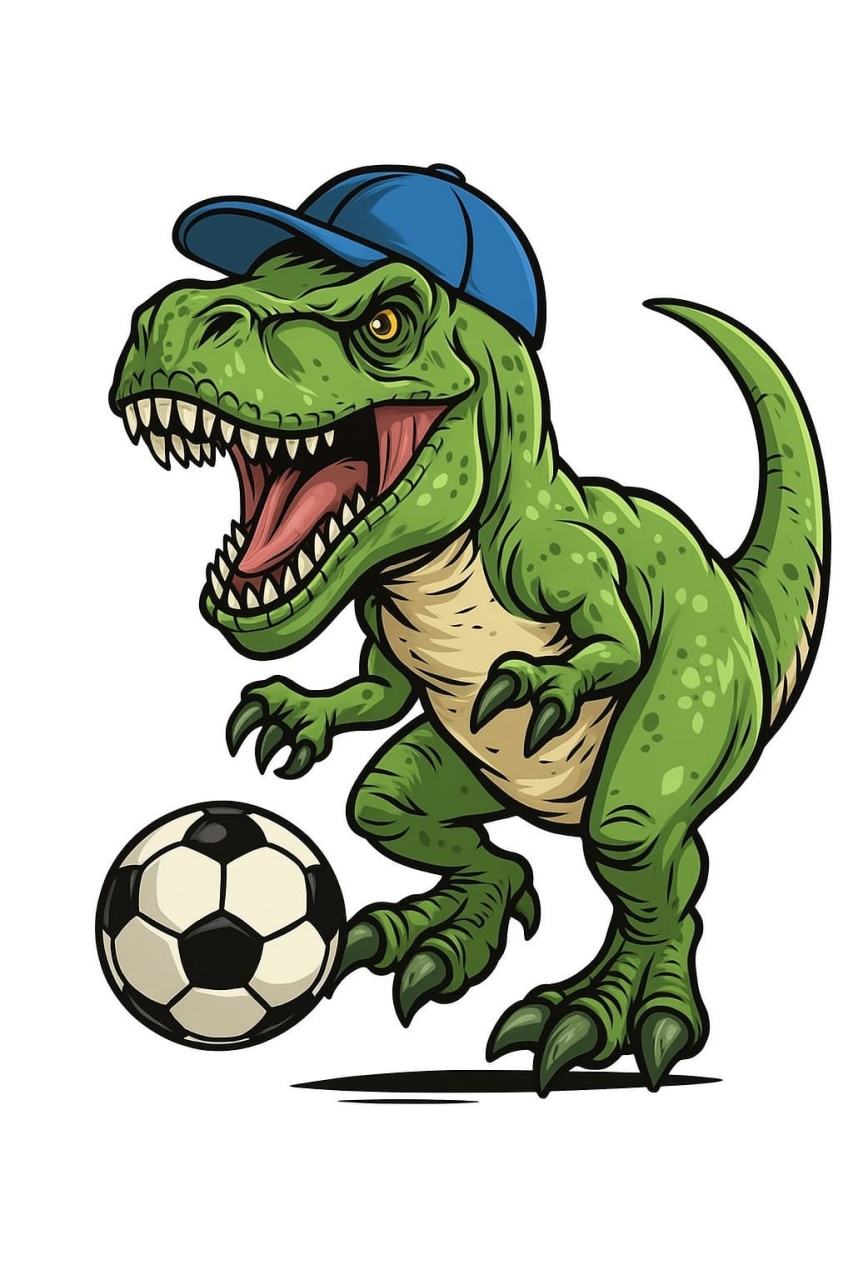 Totem Dinossauro Futebol - Decora na Hora