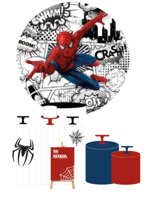 Capa Painel Circular 1,5M (Homem Aranha 2) - Decora na Hora