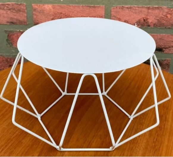 Boleira Metal Aramada Branca - Decora na Hora