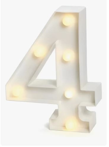 Luminária Decorativa - Número 4 - Decora na Hora