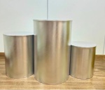 Capas Lisas de Mesas Cilindro Prata (Trio)  - imagem 1
