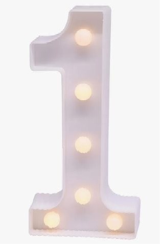 Luminária Decorativa - Número 1 - Decora na Hora