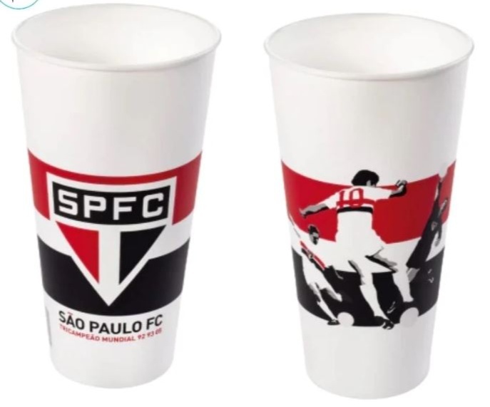 Copo de Plastico São Paulo - 700Ml - Decora na Hora