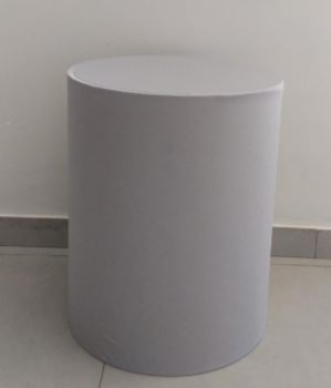 Capa Cilindro Cinza Liso M - Decora na Hora