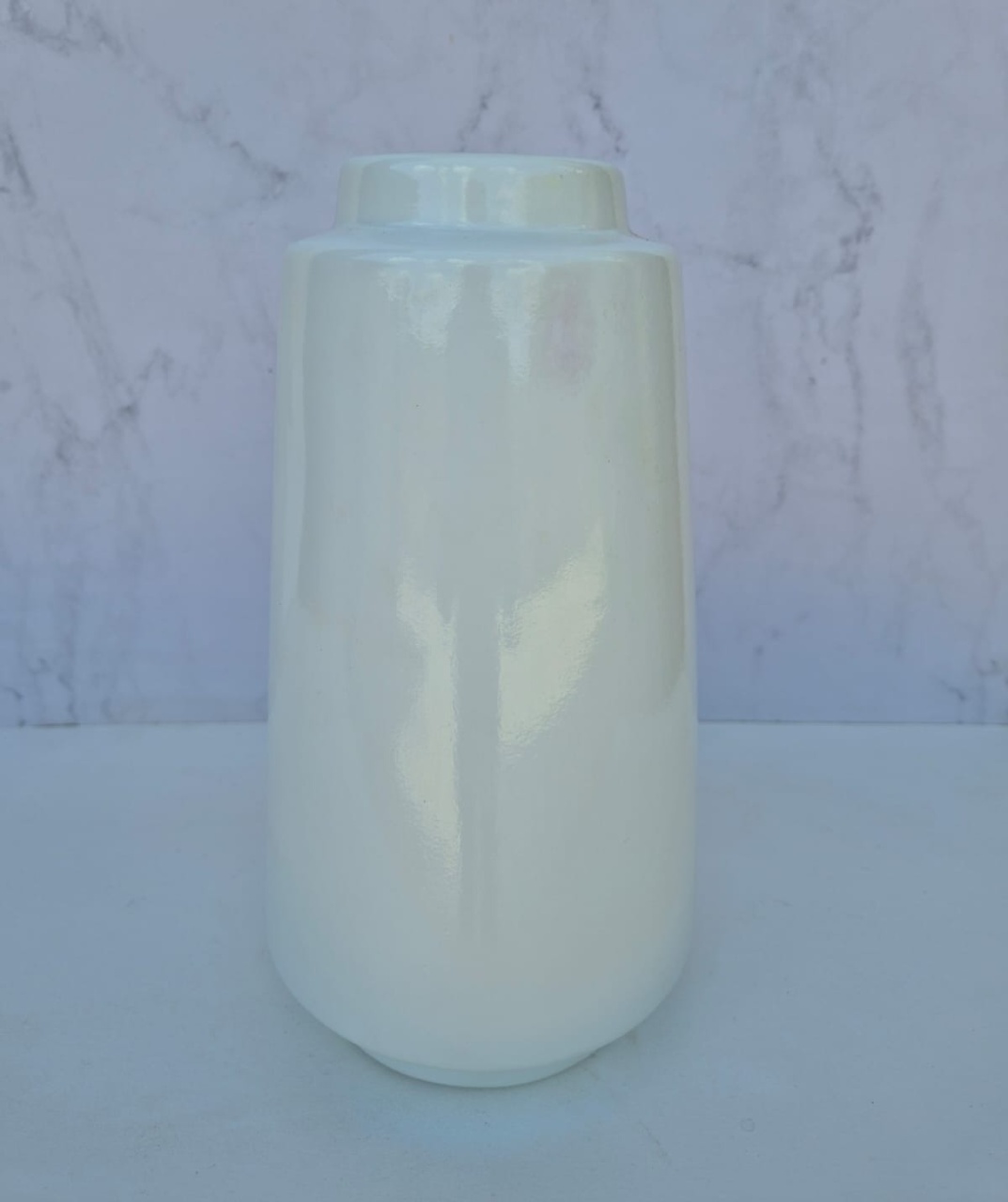 Vaso Cerâmica Branco G - Decora na Hora
