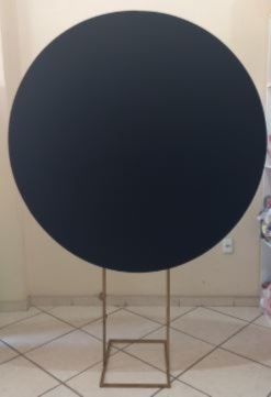 Capa Painel Circular 1,5M Preto Liso - Decora na Hora