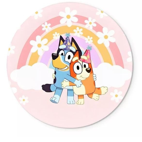 Capa Painel Circular 0,5M - Bluey - Decora na Hora