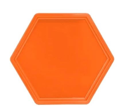 Bandeja Sextavada Laranja - Decora na Hora