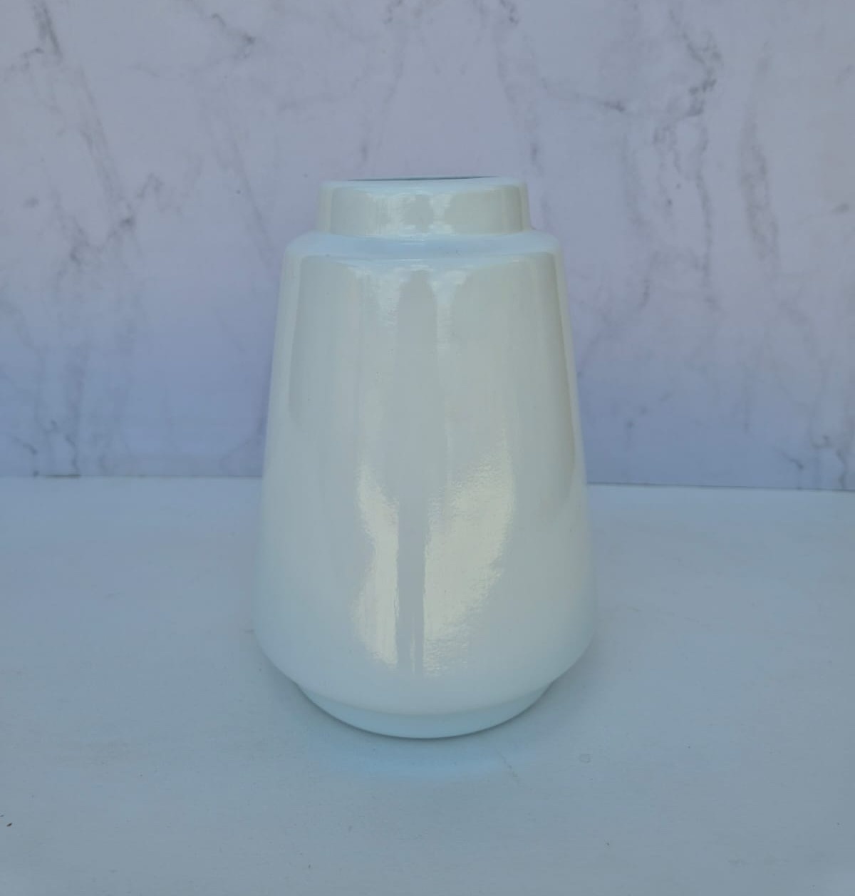 Vaso Cerâmica Branco M - Decora na Hora