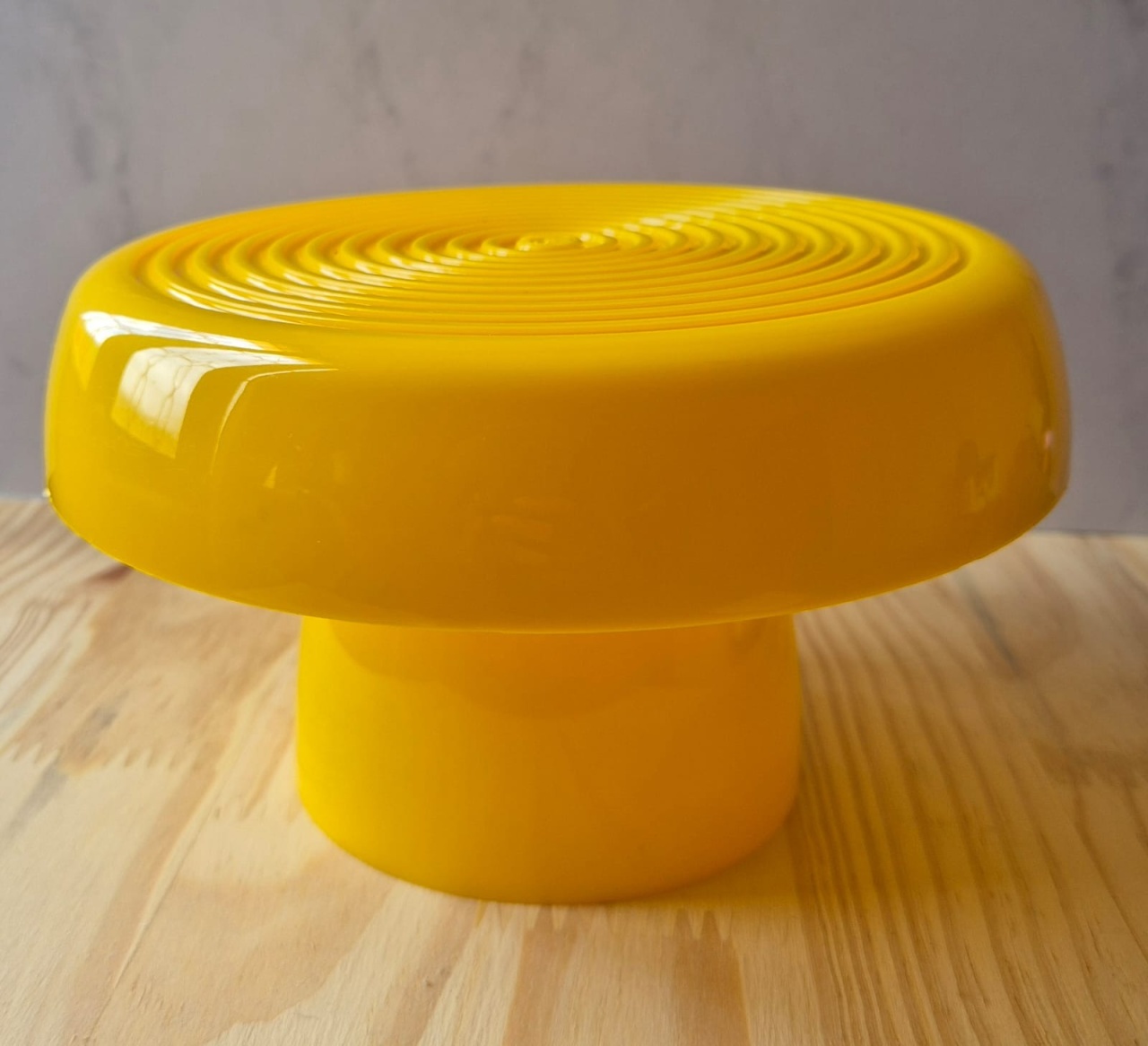 Boleira Cogumelo Riscado Amarelo - Decora na Hora