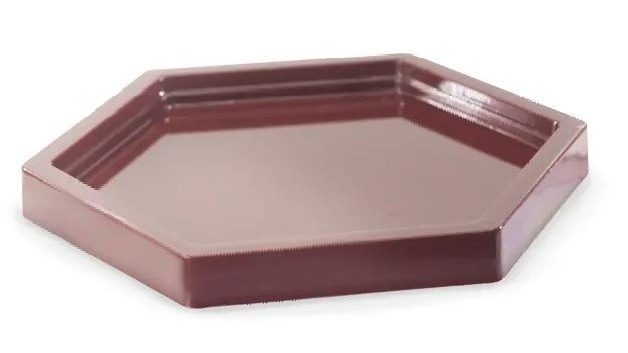 Bandeja Sextavada Vermelho Cereja - Decora na Hora