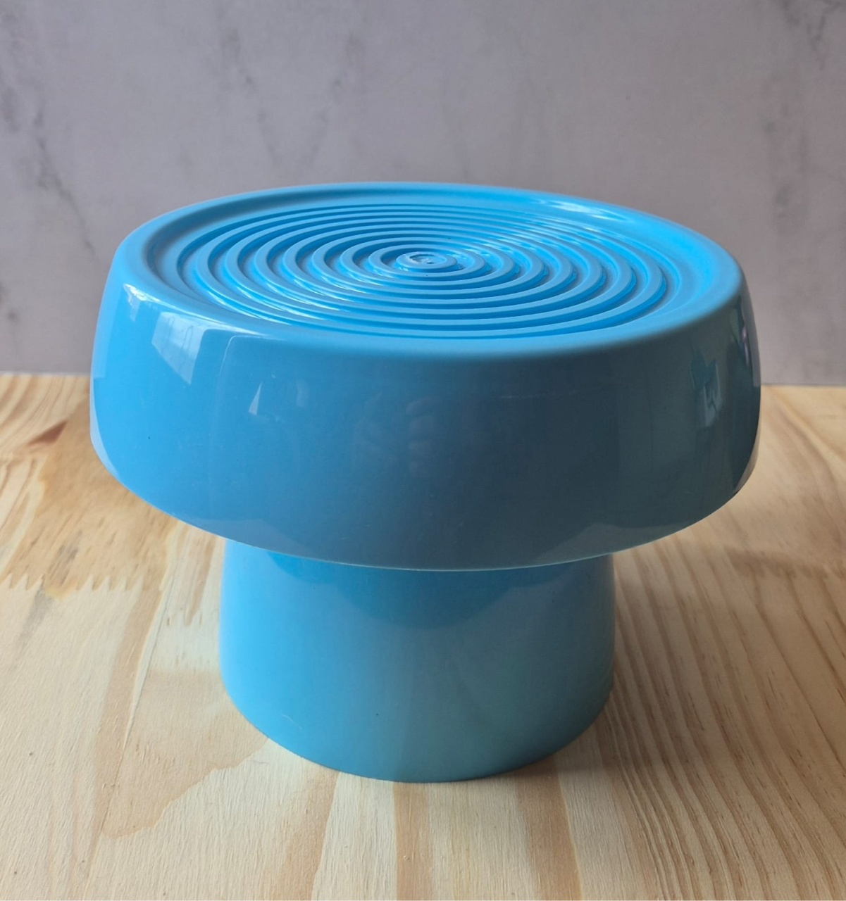Boleira Cogumelo Riscado Azul Bebe  - Decora na Hora