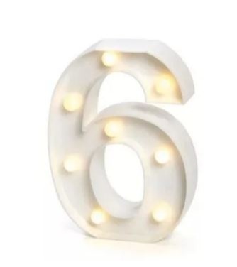 Luminária Decorativa - Número 6 - Decora na Hora
