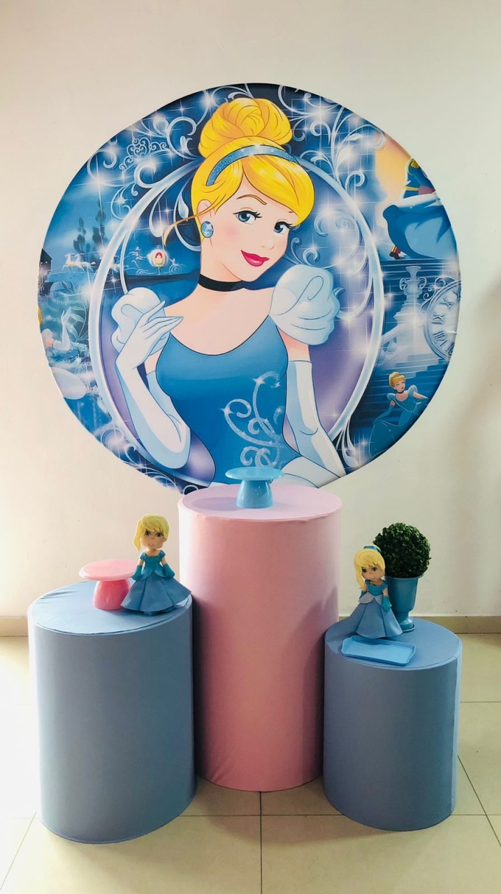 Kit Basico Cinderela Capas Lisas - Arrazo Decorações
