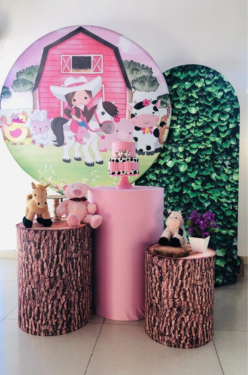 Kit 2 Medio Fazendinha Menina  - Arrazo Decorações