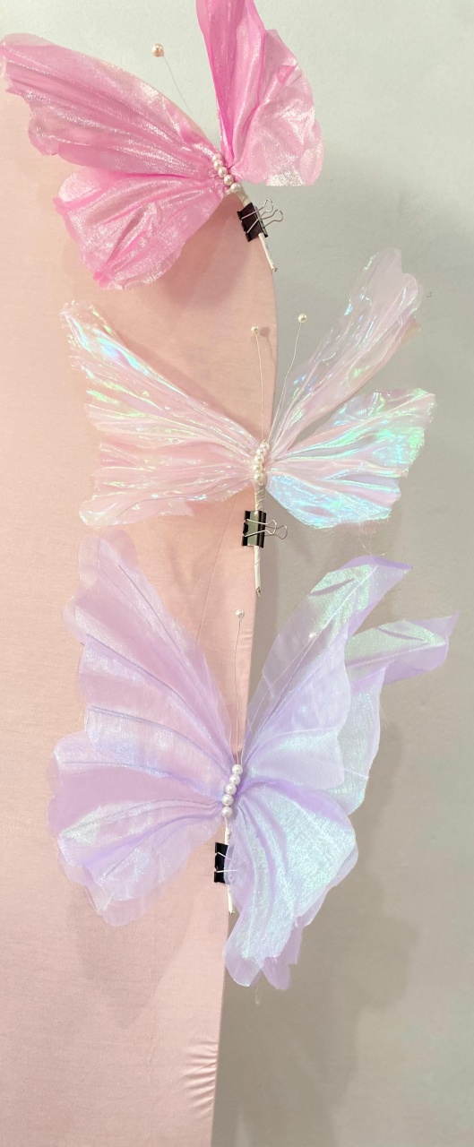 Borboleta de Organsa Unidade  - Arrazo Decorações