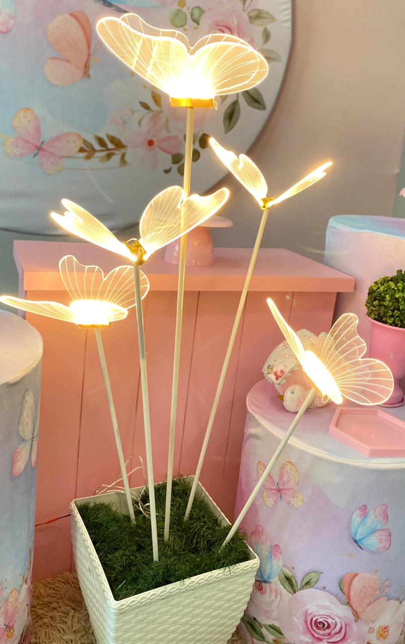 Borboleta de Led Pequena - Arrazo Decorações