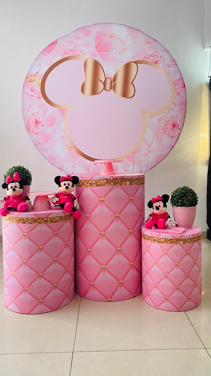 Kit Básico Minie Rosa  - Arrazo Decorações