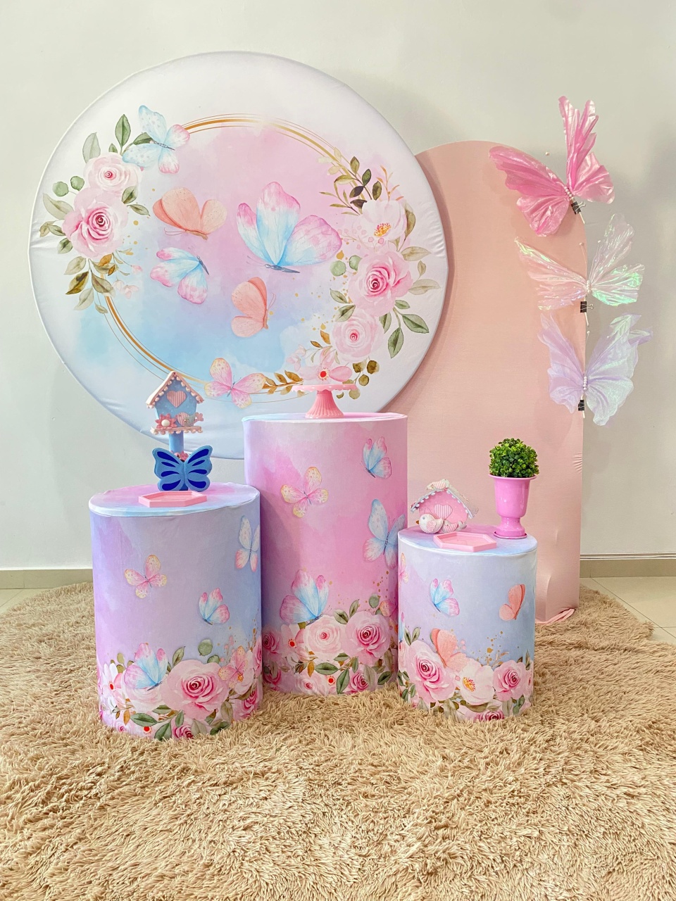 Kit Medio Borboleta Com Borboletas de Organsa  - Arrazo Decorações