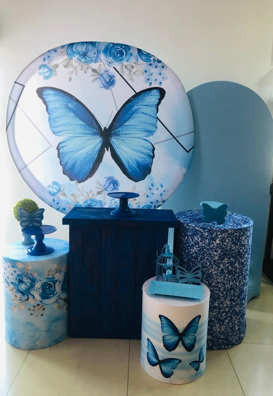 Kit Master Borleta Azul  - Arrazo Decorações