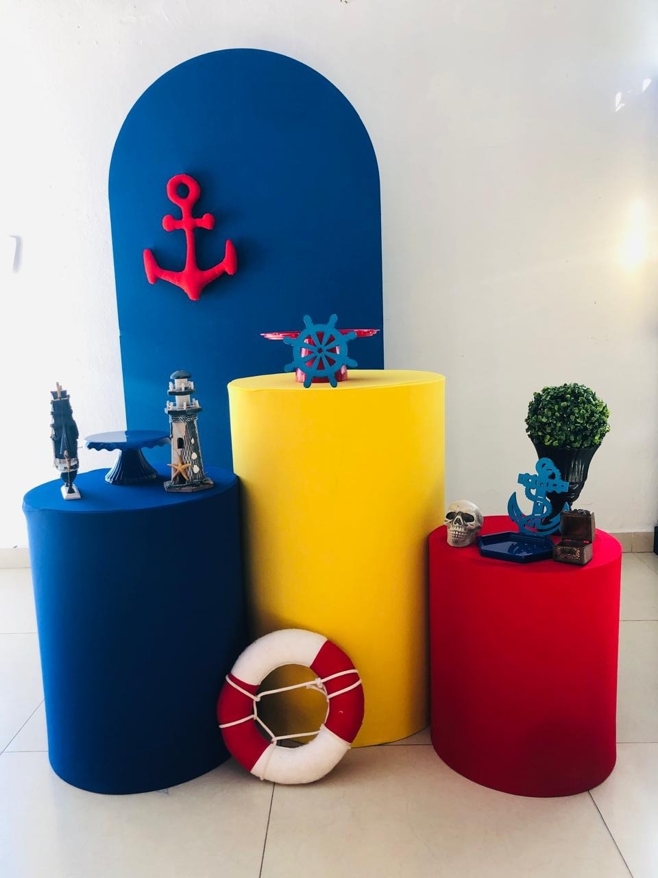 Kit Básico Pirata Azul  - Arrazo Decorações