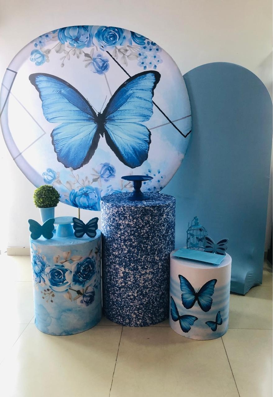 Kit Medio Borleta Azul - Arrazo Decorações