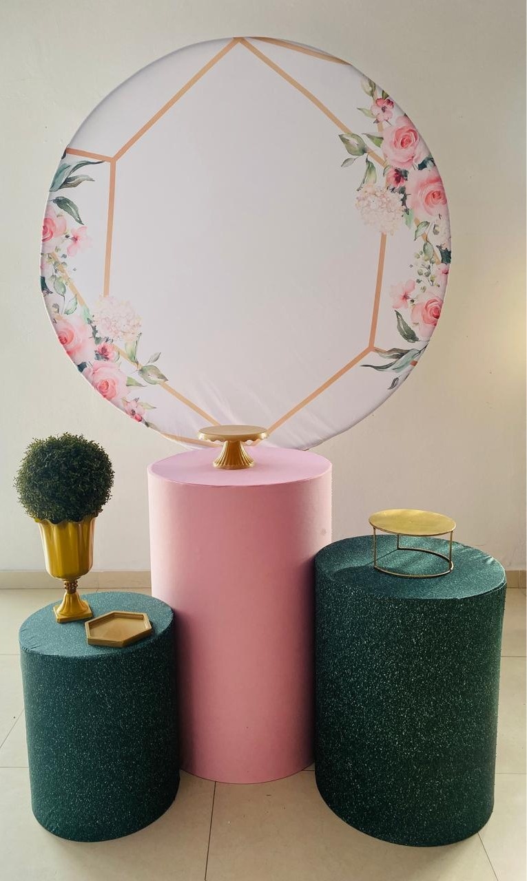 Kit Básico Branco Com Rosa  - Arrazo Decorações