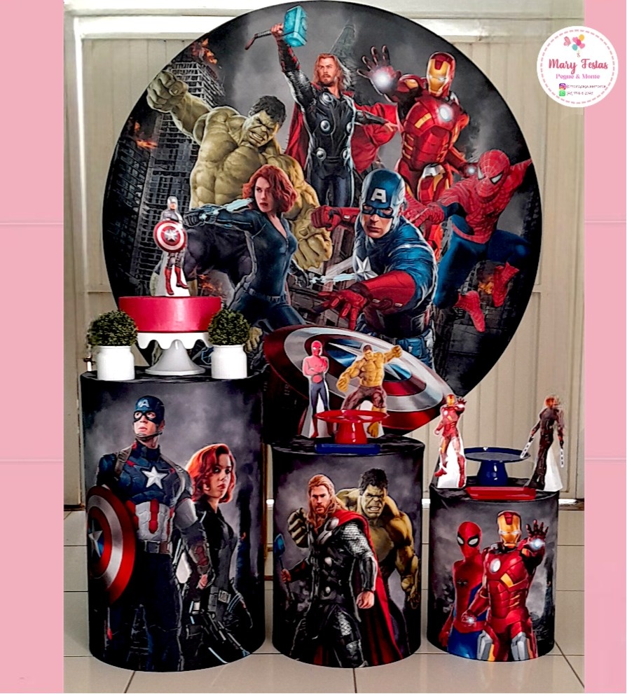 Kit 3 Avengers - CATÁLOGO MARY FESTAS PEGUE E MONTE