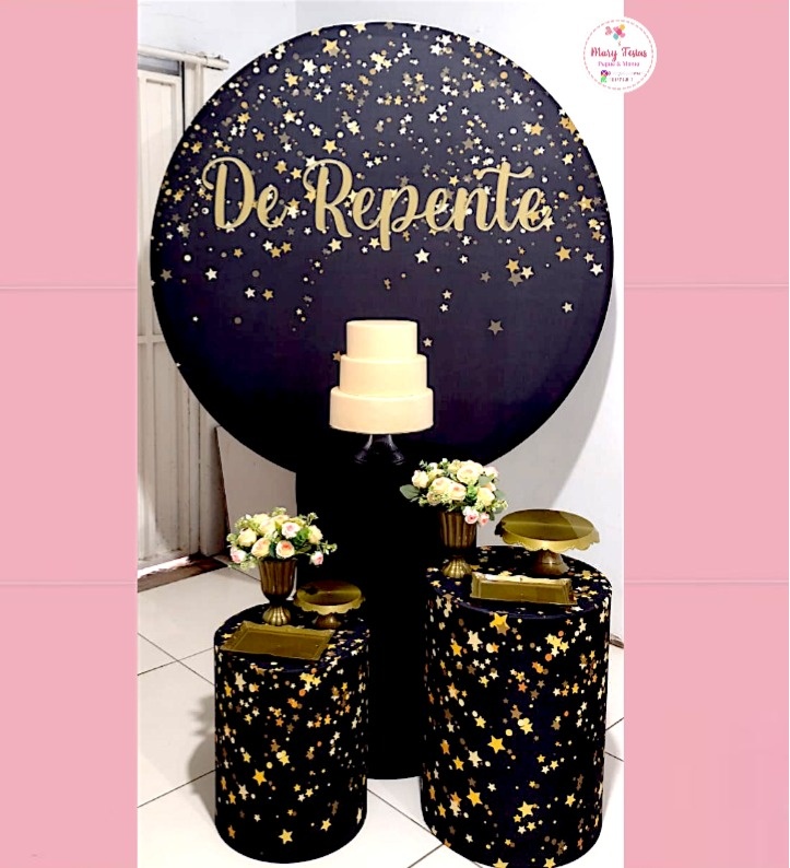Kit 3 - de Repente (Preto) - CATÁLOGO MARY FESTAS PEGUE E MONTE