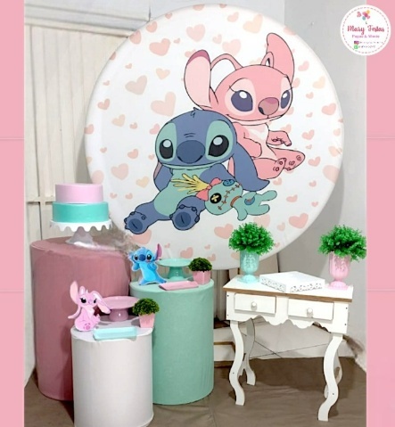 Kit 2 - Stitch E Angel - CATÁLOGO MARY FESTAS PEGUE E MONTE