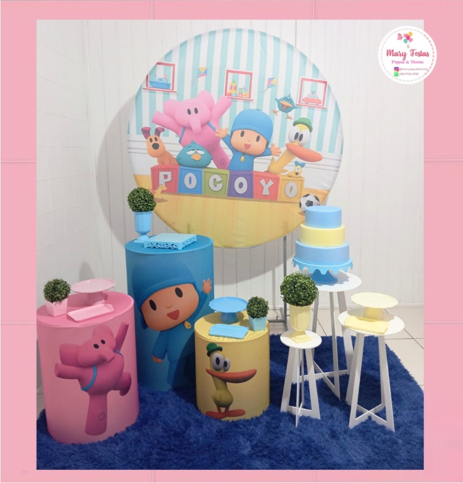 Kit 2 - Pocoyo - CATÁLOGO MARY FESTAS PEGUE E MONTE