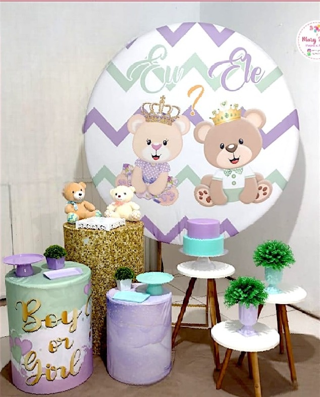 Kit 2 - Chá Revelação Eu E Ele - CATÁLOGO MARY FESTAS PEGUE E MONTE