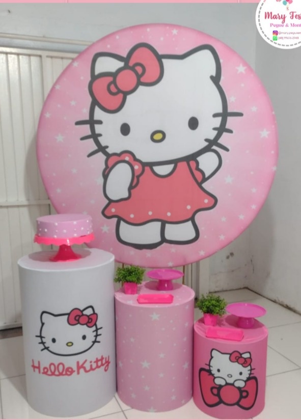 Kit 3 - Hello Kity - CATÁLOGO MARY FESTAS PEGUE E MONTE