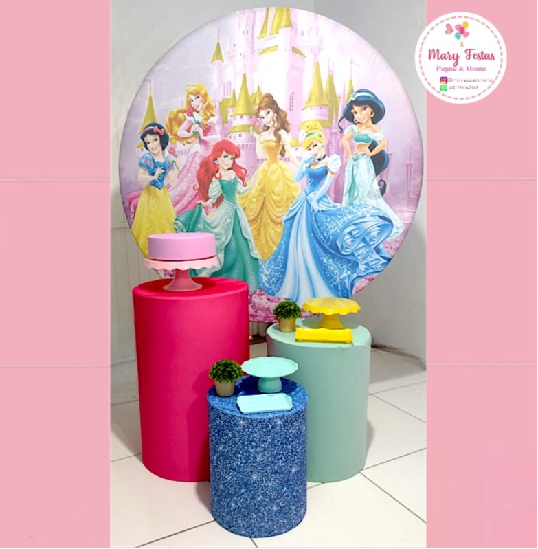 Kit 3 - Princesas  - CATÁLOGO MARY FESTAS PEGUE E MONTE