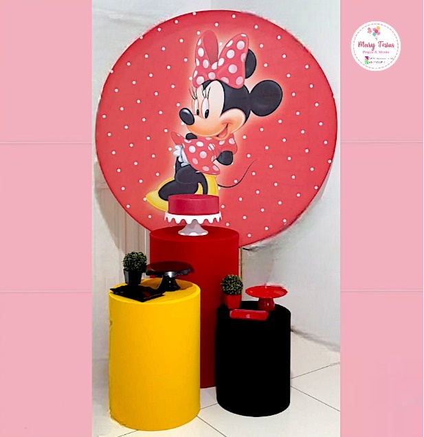 Kit 1 - Miney Vermelha  - CATÁLOGO MARY FESTAS PEGUE E MONTE