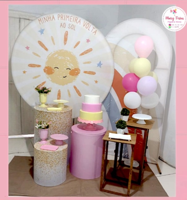 Kit 1 - Minha Primeira Volta Ao Sol ( Menina ) - CATÁLOGO MARY FESTAS PEGUE E MONTE