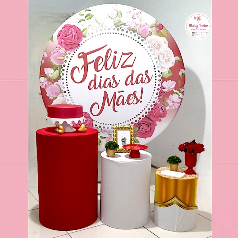 Kit 3 - Dia das Mães Rosas  - CATÁLOGO MARY FESTAS PEGUE E MONTE