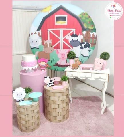 Kit 2 - Fazendinha (Menina) - CATÁLOGO MARY FESTAS PEGUE E MONTE
