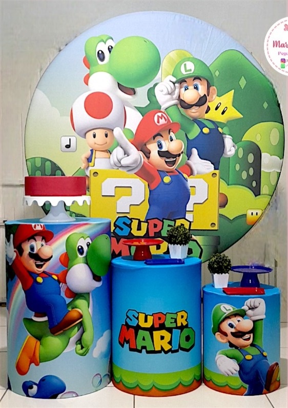 Kit 3 - Super Mario Bross - CATÁLOGO MARY FESTAS PEGUE E MONTE