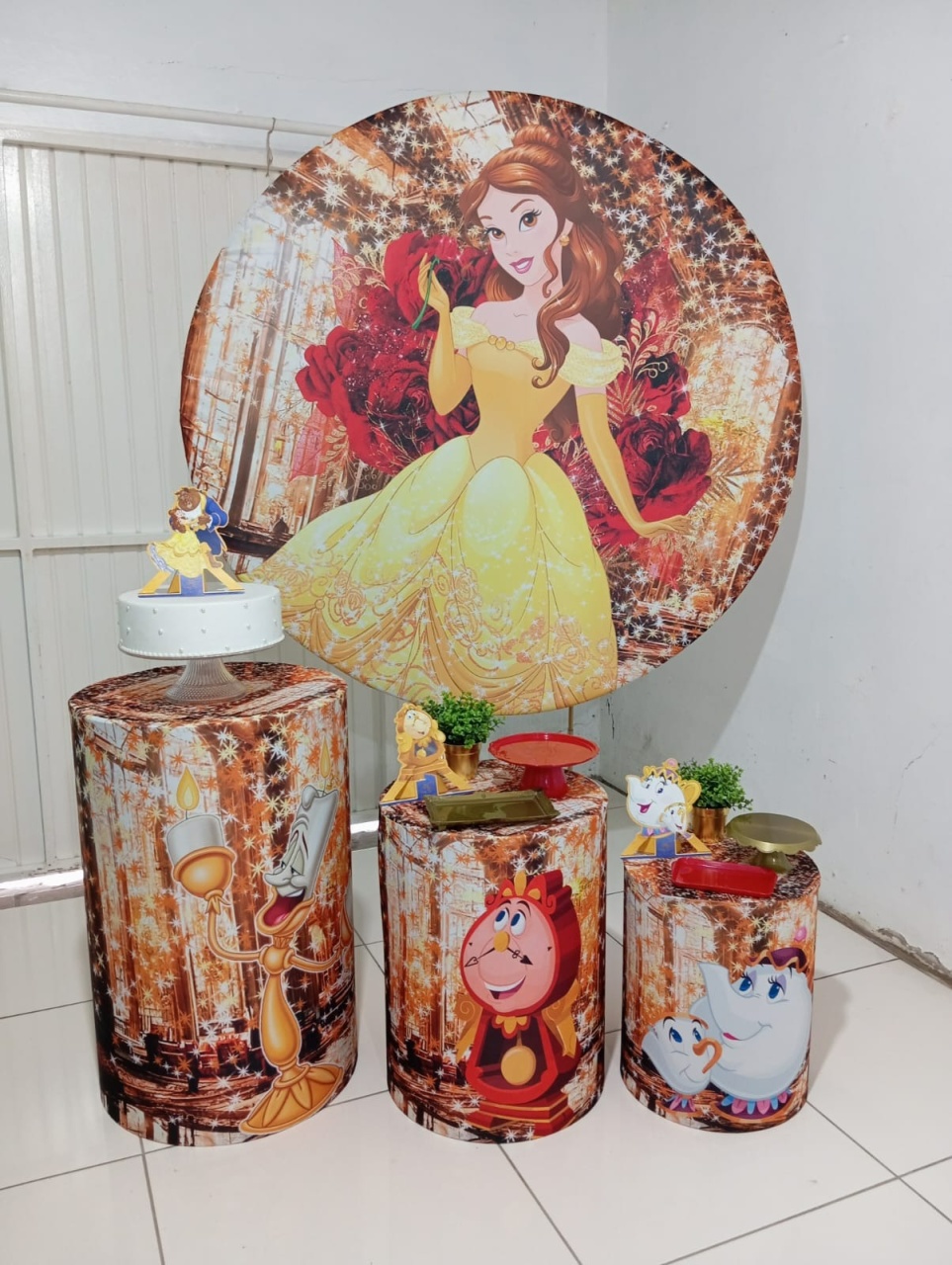 Kit 3 - A Bela E A Fera - CATÁLOGO MARY FESTAS PEGUE E MONTE