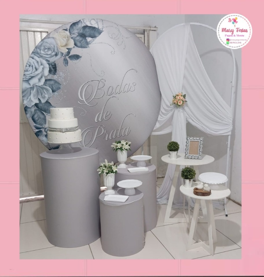 Kit 1 - Bodas de Prata   - CATÁLOGO MARY FESTAS PEGUE E MONTE