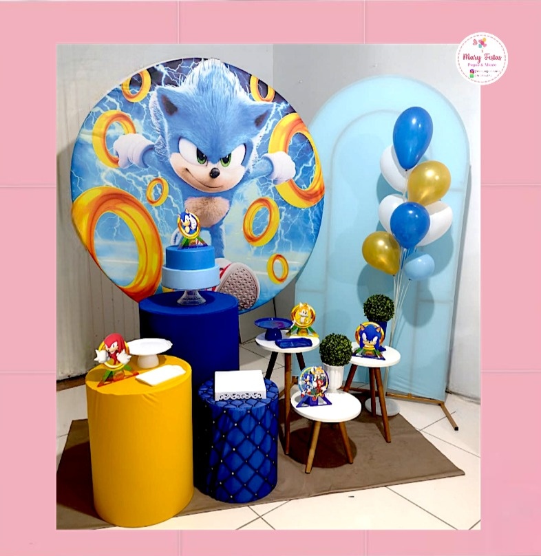 Kit 1 - Sonic  - CATÁLOGO MARY FESTAS PEGUE E MONTE